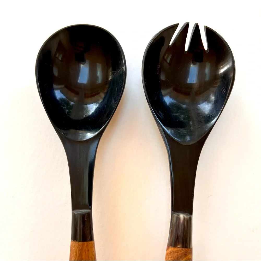 Salad Servers with Wooden Handles NWOT
